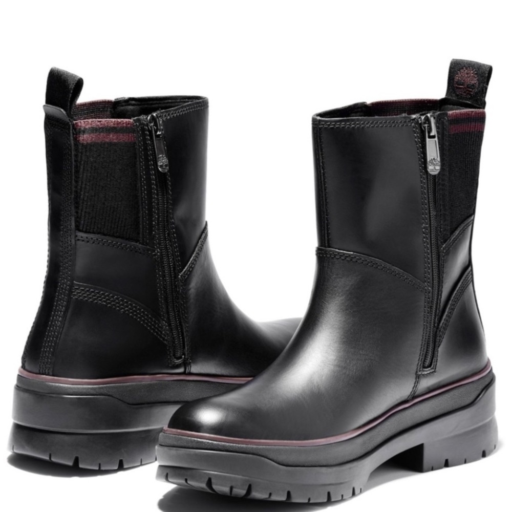 Timberland Malynn Winter Leather Side-Zip Waterproof Boots Women's Size 6.5